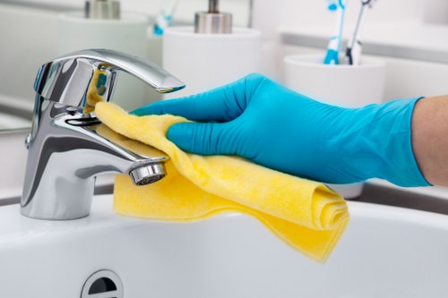 Eco-friendly office cleaning routine in a Hammersmith workspace
