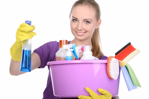 Customer reviewing secure payment options for cleaning services